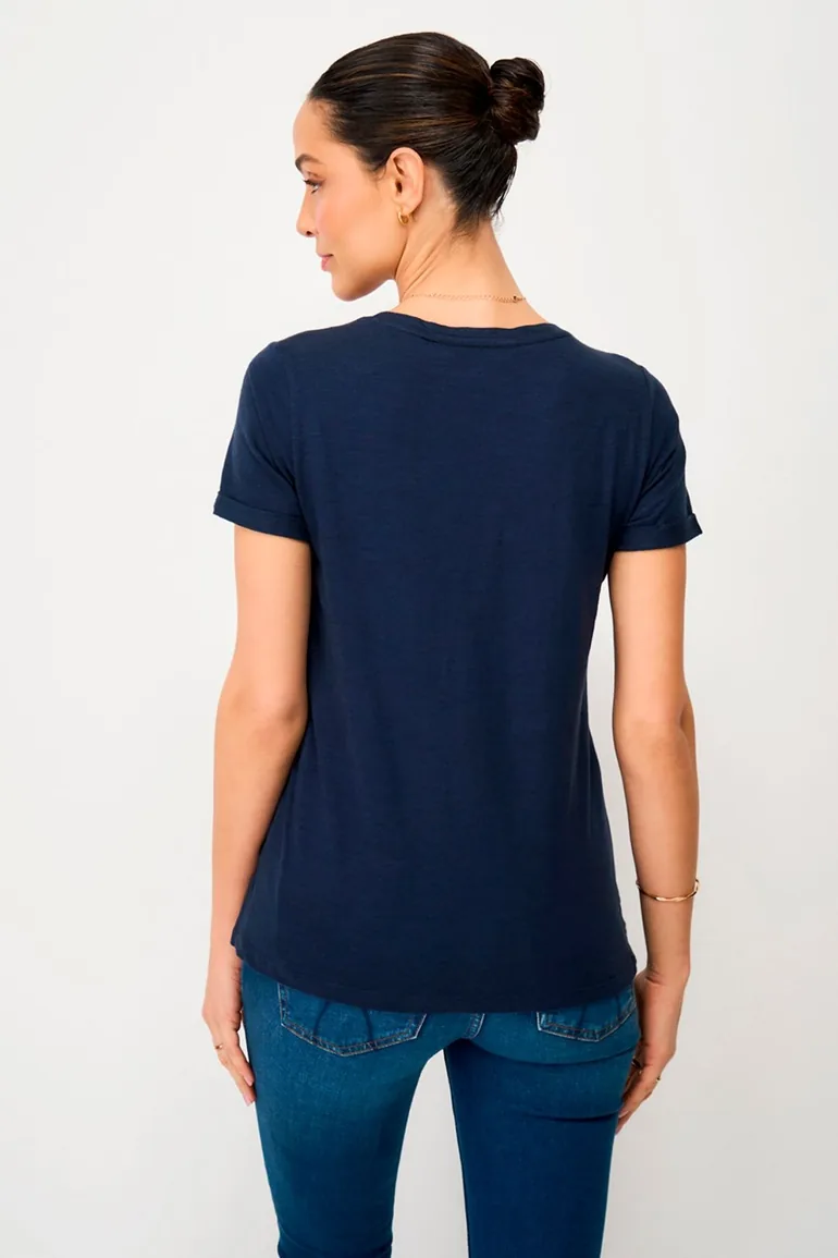 Perfect Crew Slub T-Shirt Navy - 2