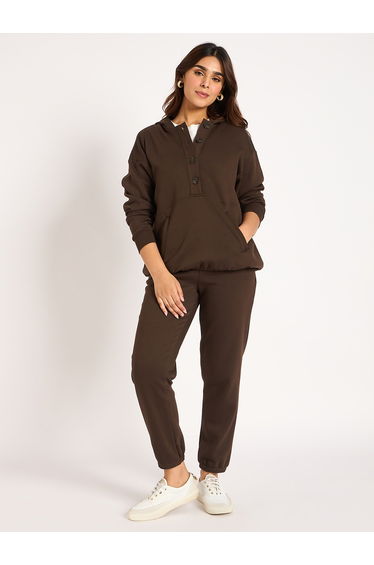 Coffee Brown Fleece Joggers