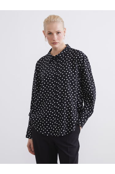 Polka Dot Oversized Women's Shirt