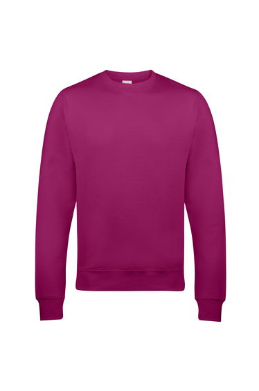AWDis Just Hoods AWDis Unisex Crew Neck Plain Sweatshirt - Festival Fuchsia