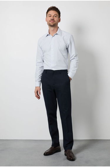 Blue Multi Stripes Easy Iron Slim Fit Long Sleeve Shirt