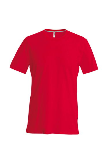 Kariban Mens Slim Fit Short Sleeve Crew Neck T-Shirt - Red