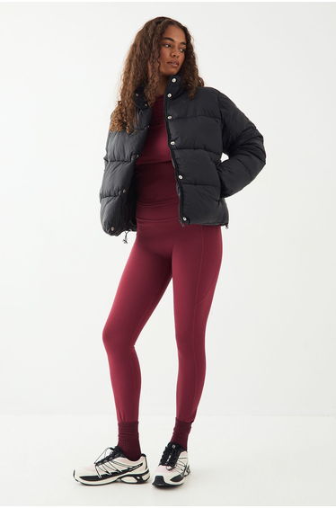 DSGN Studio Sport Zip Through Puffer Coat - black