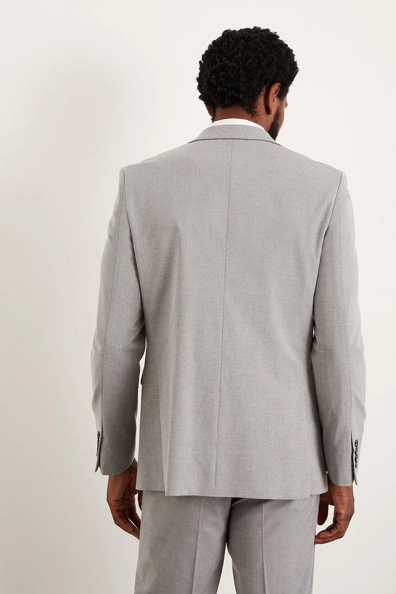 Slim Fit Light Grey Essential Suit Jacket - 2