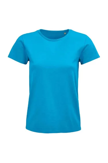 SOLS Womens/Ladies Pioneer Organic T-Shirt - Aqua