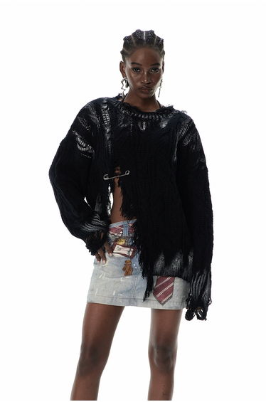 Cunmin Fringe Knit Top