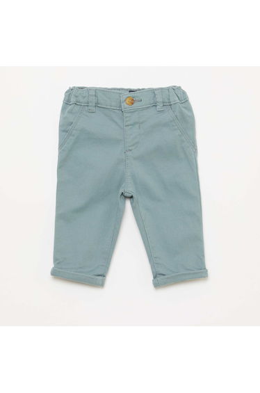Straight-Leg Stretch Cotton Chinos BLUE