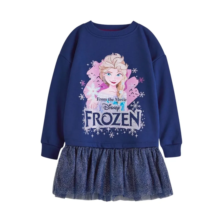 elsa navy blue dress Elsa Glitter V-Neck Party Dress