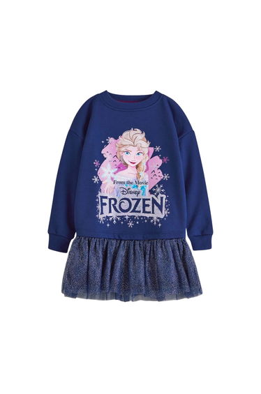 Frozen Girls Elsa Casual Dress - Navy
