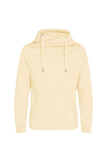 Awdis Unisex Adult Crossover Collar Hoodie - Vanilla