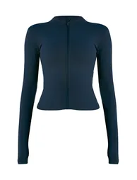 Midnight Blue Basic Sculpt Jacket - 4