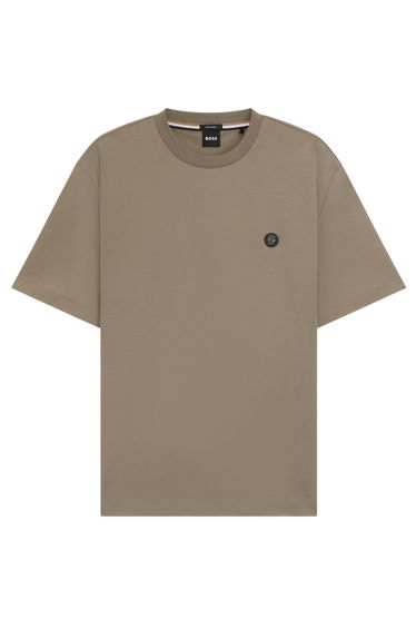 Boss Mens Taut Minimalist Logo T-Shirt - Brown