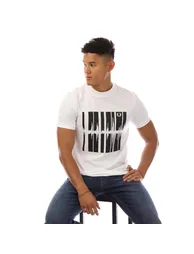 تيشيرت رجالي بطبعة غرافيك لون أبيض - 3