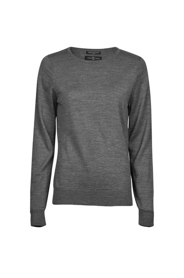 Tee Jays Womens/Ladies Crew Neck Sweatshirt - Grey Melange