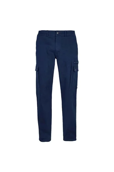 SOLS Mens Docker Stretch Cargo Trousers - Navy