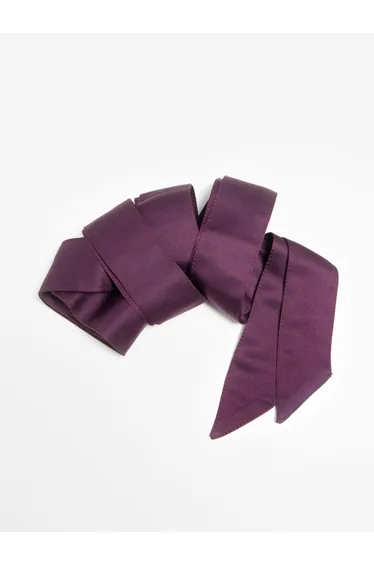 Maya Berry Satin Sash Belt