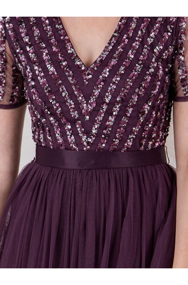 Maya Berry Satin Sash Belt