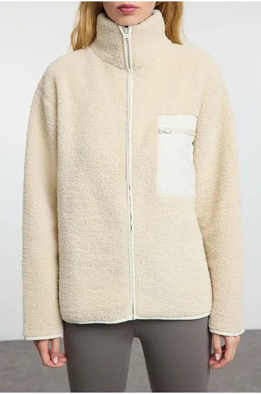 سويتشيرت قطن بيج بسحاب و جيوب