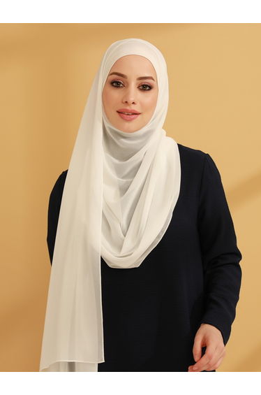 Off White Plain Scarf