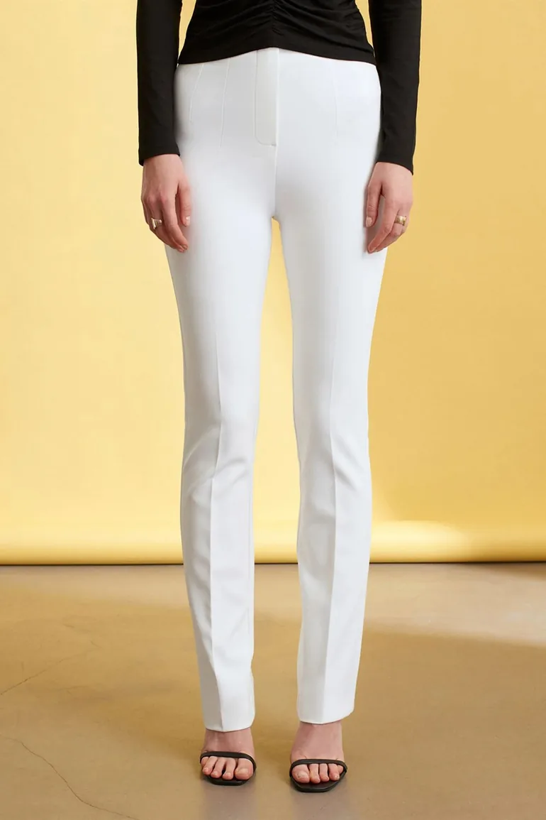 DILVIN Women's Straight-leg Crepe Trousers - 2