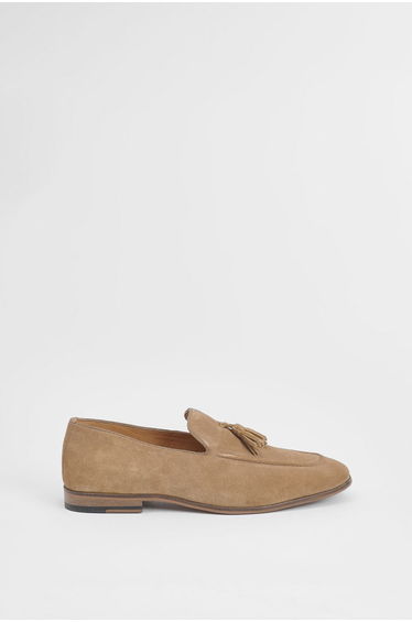 Light Brown Suede Tassel Penny Loafer