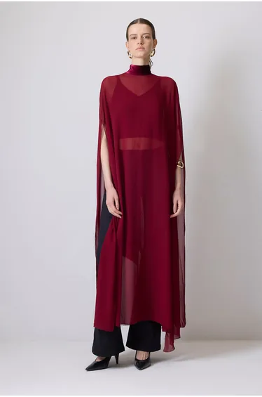 OVERSIZE MAXI CHIFFON DRESS