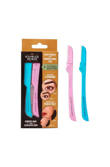 Hollywood Browzer Dermaplaner - Duo Browzer - Blue Opal & Rose Quartz