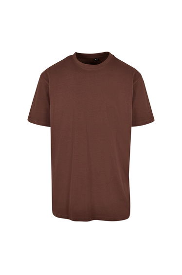 New Morning Studios Mens Jersey Cotton Oversized T-Shirt - Chocolate Brown