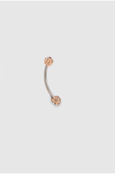 Stainless Steel Pink Embellished Cartilage Piercing - baby pink