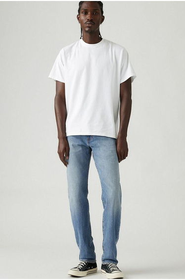 Straight Taper Jeans in Cotton/Linen