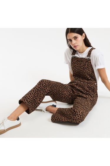 Long Dungarees with Animal Print
