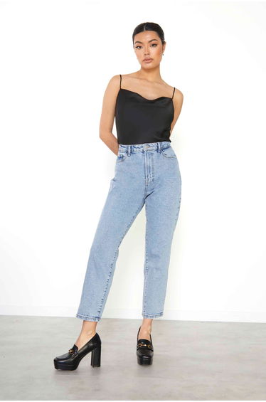 Glamorous Black Cowl Neck Cami Top