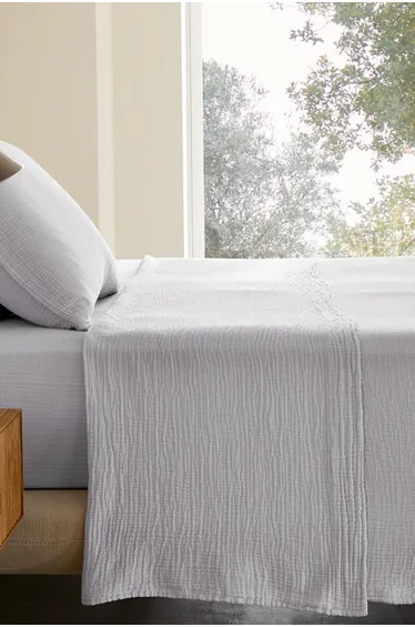 Yafa Flat Sheet in Organic Cotton Muslin