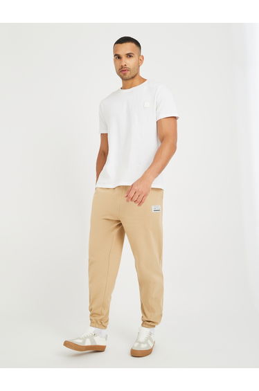 Badge Detail Oversized Joggers with Drawstring