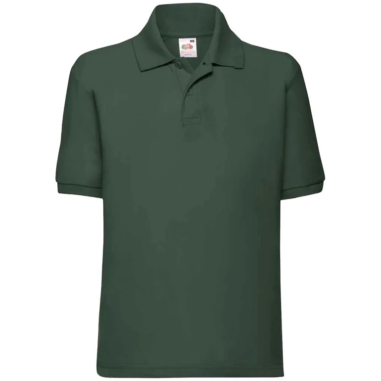 Fruit Of The Loom Childrens/Kids Poly/Cotton Pique Polo Shirt - Bottle Green