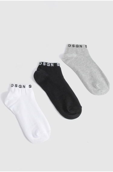 DSGN Studio 3 Pack Multi Trainer Socks - multi