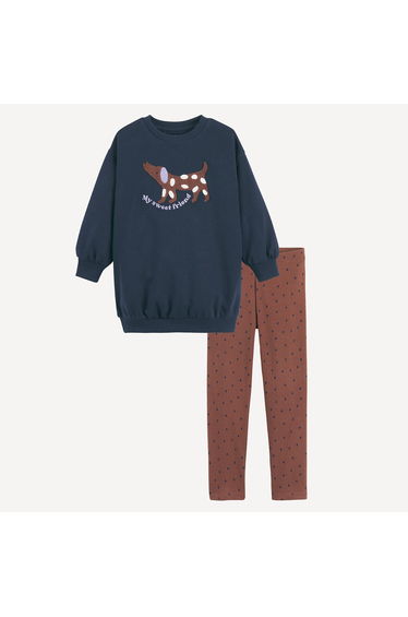 Sweatshirt + Leggings Set in Fleece