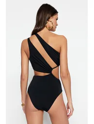 Swimsuit - Black - Plain - 5