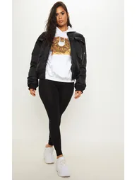 Black Oversized Bomber - 2