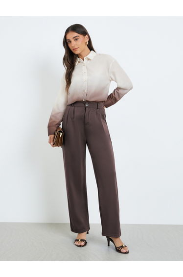 Women Printed Ombre Ombre Button-Down Shirt