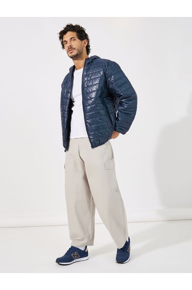 Front Zip Hooded Puffer Jacket