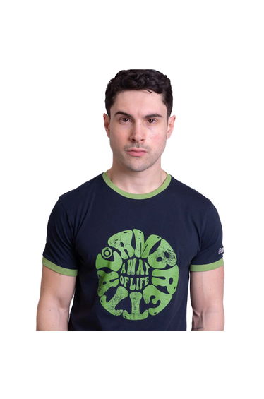 Lambretta Mens SS24 Ringer Festival T-Shirt - Navy
