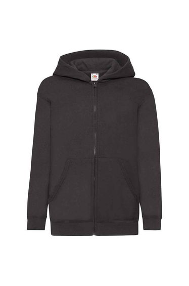 Fruit Of The Loom Childrens/Kids Hooded Sweatshirt - Black