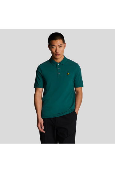 Men's Lyle And Scott Plain Polo Shirt in Green