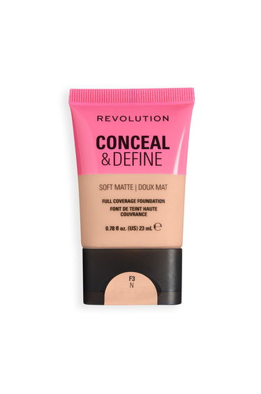 Revolution Conceal and Define Soft Matte Tube Foundation F3N