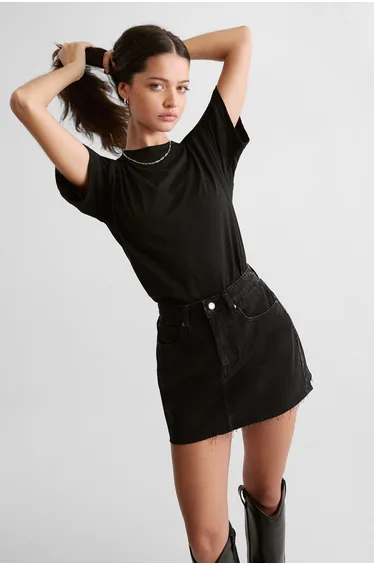 The Denim Pelmet Skirt