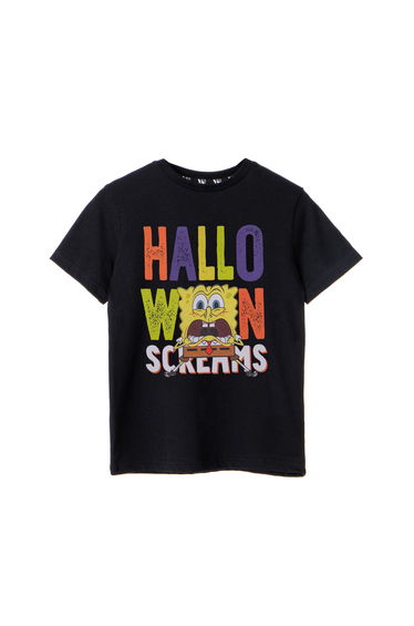 SpongeBob SquarePants Childrens/Kids Halloween Screams T-Shirt - Black