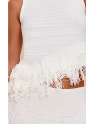 Cream Loop Knit Vest - 3