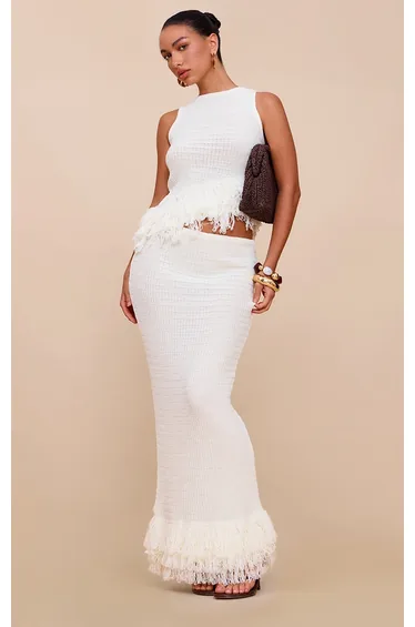 Cream Loop Knit Vest