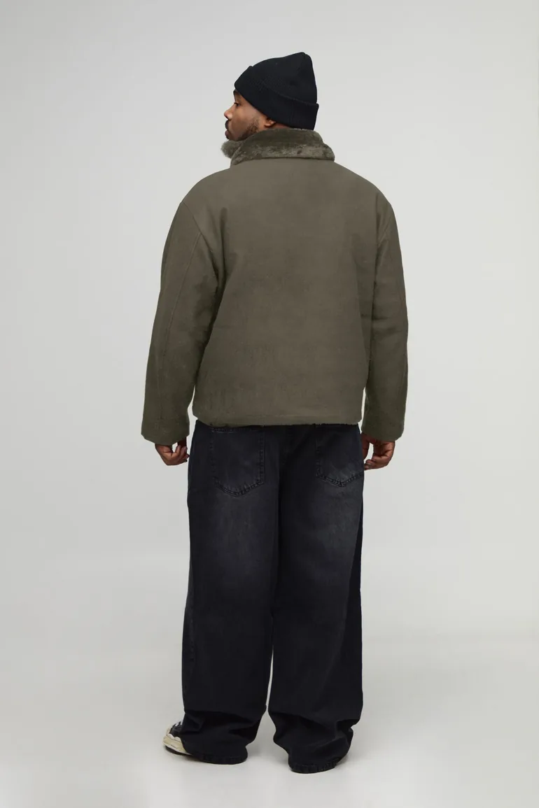 جاكيت بوهو مان أخضر - للمقاسات الكبيرة - 1